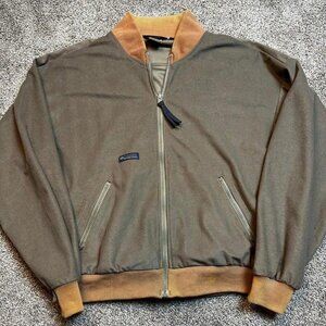 Vintage Columbia‎ sportswear olive green and brown lightweight bomber jacket M